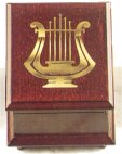 Wood and Brass Applique of Lyre (1.18)
