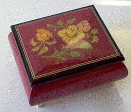 Ring Box Floral in Red (1.18)