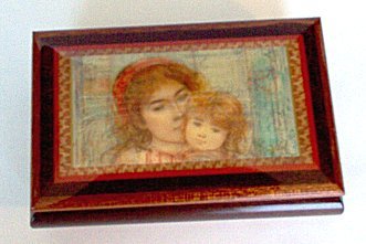 Edna Hibel Rochelle and Child  Music Box (1.18)