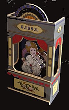Animated Koji Murai Le Theatre du Guignol musical box with Guignol