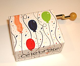 Hand Crank Music Box Balloon Pattern 