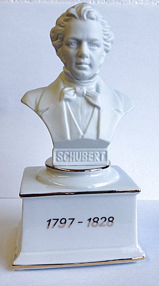 Composer Busts -  Small Musical Porcelain Schubert