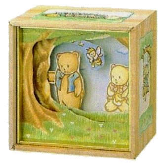 Animated Bashful Bears Collecting Honey