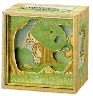 Animated Bashful Bears Playing Hide and Seek musical shadow box