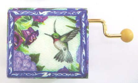 Hand Crank Music Box Hummingbird