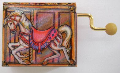 Hand Crank Music Box  Carousel Horse