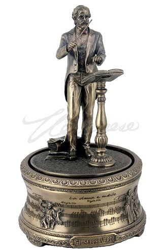 Bronze Verdi's La Donna E Mobile  Music Box