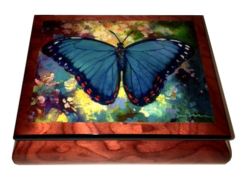 Butterfly Music Box - Blue Morpho by Simon Bull