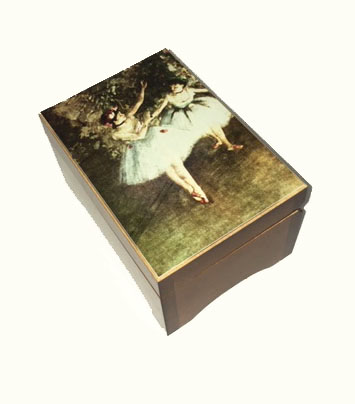 A Jobin Music Box with image of Degas Ballerinas