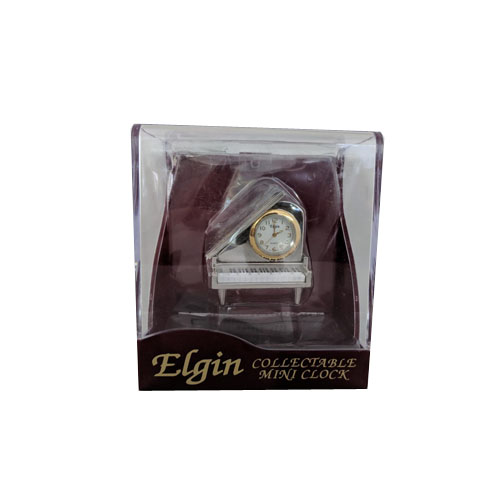 Elgin Miniature Baby Grand Piano Clock