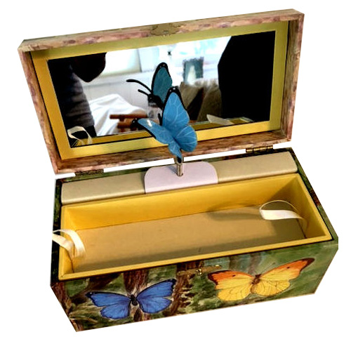  jewelry box with rotating butterfly by Enchantmints Enchantmints Musical Jewelry Box with Butterfies and Flowers Enchantmints Butterfly 