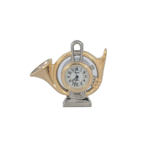 Miniature French Horn Clock 