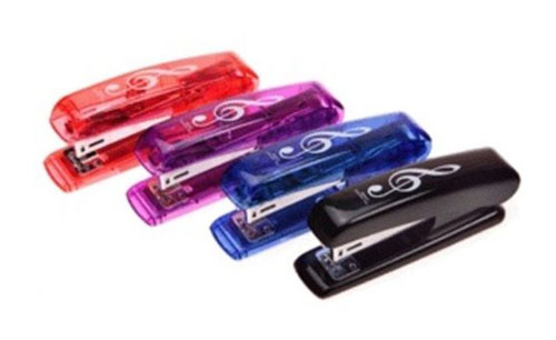 G Clef multi-colored Staplers 