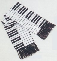 Warm winter scarf with keyboard design