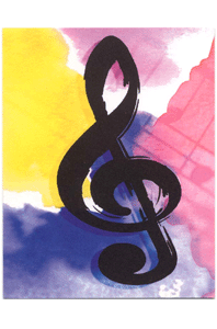 Thank You Notes -  Abstract Treble Clef