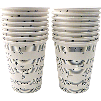 Party Paper Cups with notes 16 pack