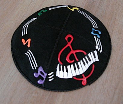 Yarmulke/Kippah with Musical Theme