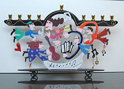 fanciful Karen Rossi Musicians Menorah