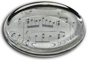 Paperweight with Sheet Music Design