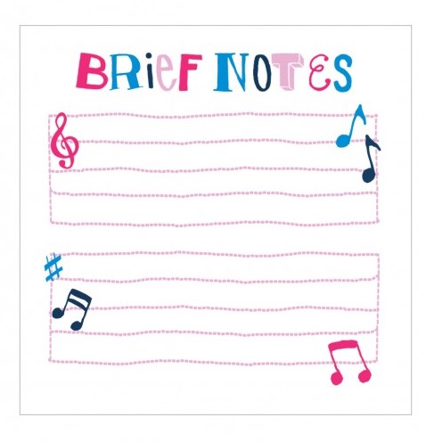 Stationary Pad by Hatley with Colorful Musical Notes 