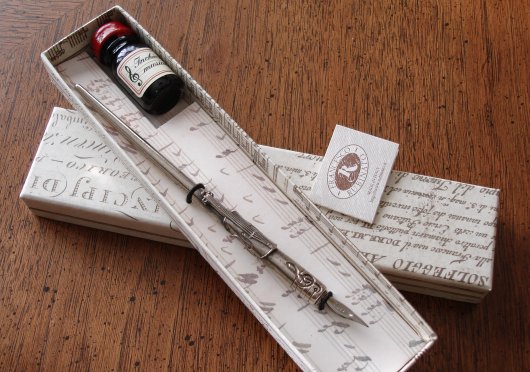 Writing Pen - Old World Quill and Ink   with Violin