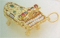 Charms 14K Jeweled Piano (ornate)