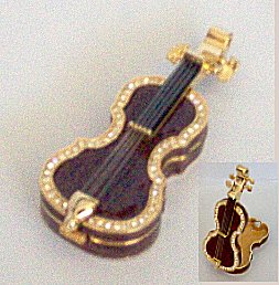 Bejeweled Cello Box (Small  Brown)