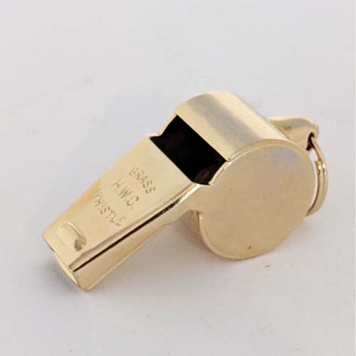 Gold Plated Brass Whistles