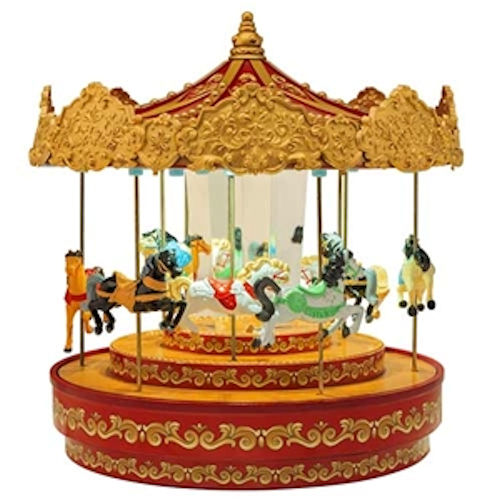 ornate with golden trim, the Golden Era Musical Carousel