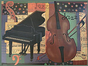 Pimpernel Musical Jazz Collage Placemats  Set of 4
