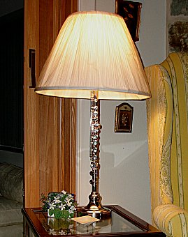 custom lamp made from flute