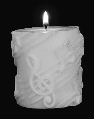 Small Pillar Candle White on White