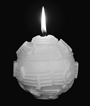 Ball Candle White on White