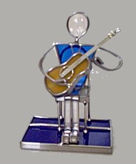 Stained Glass Musician Sculpture