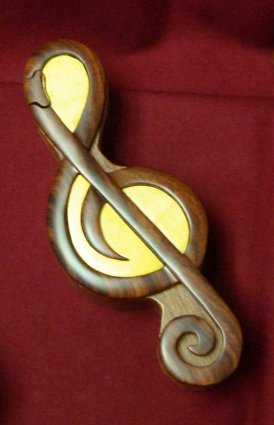 Wooden G Clef Puzzle