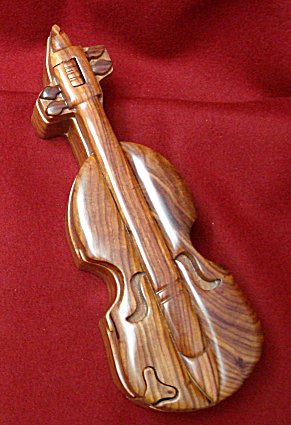 Wooden Violin Puzzle box