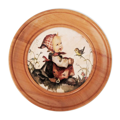 Vintage Musical Pull String Girl with Bird by Hummel 