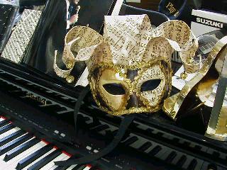 Mardi Gras Masks  Sheet Music Motif -1