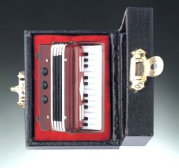 Miniature Brown Accordion