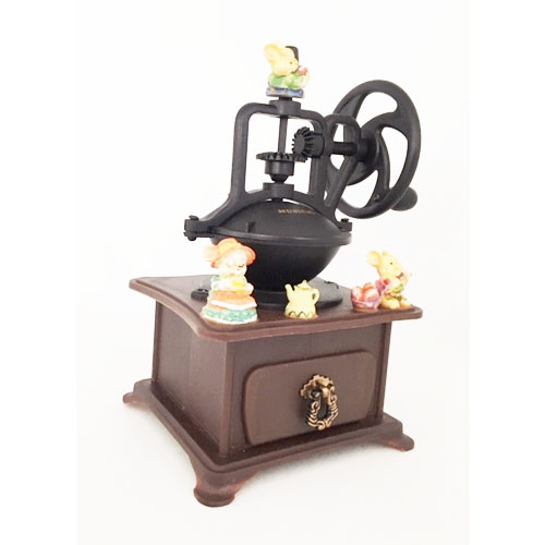 Antique Mice on a Coffee Grinder Music Box