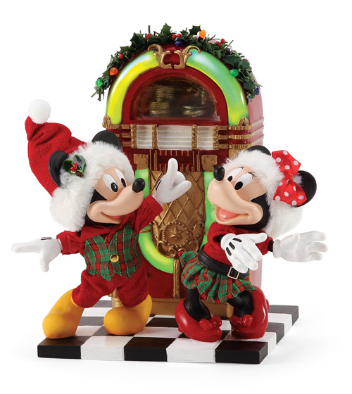 Jingle Bell Swing with Minnie and Mickey Mouse as Mr and Mrs Claus at the Juke Box