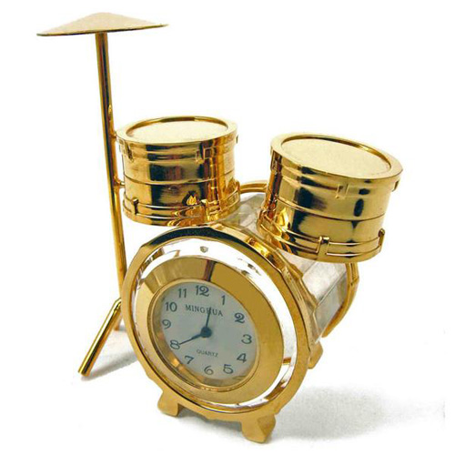 Miniature Drum Set Clock 