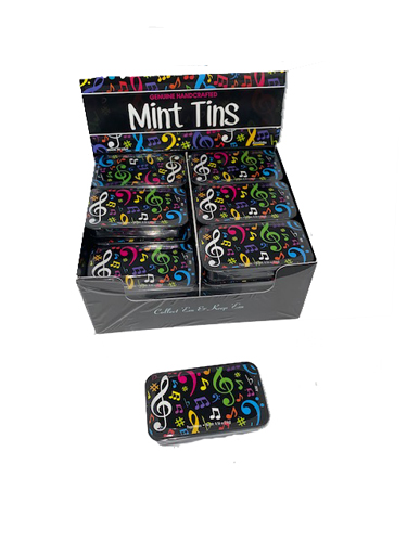 carton of 24 multi-note mint tins