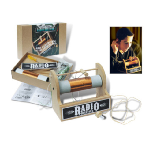 Make your own crystal radio set. Kit by Flights of Fancy