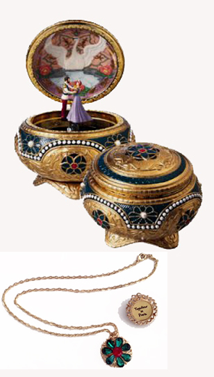 Nicholas and Alexandra -  Anastasia's Music Box with Necklace 