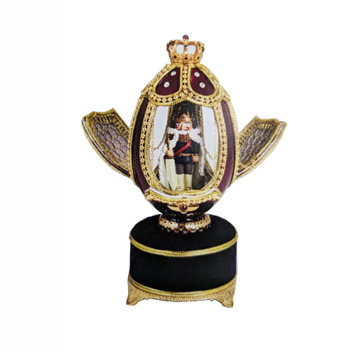 Music box with Nutcracker in Goose Egg