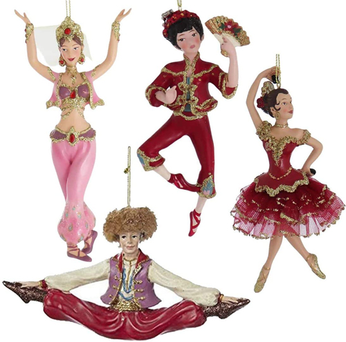 The International Dancers from the Nutcracker Suite.  Christmas Tree Ornaments