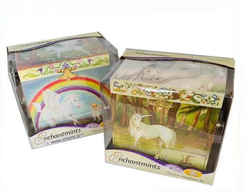 Pegasus and Unicorn Musical Jewelry boxes by Enchantmints