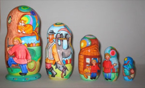 Peter and the Wolf Nesting Dolls