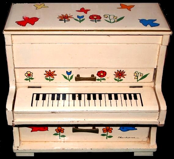 Vintage Child's Piano Jewelry Box by Earl Bernard 